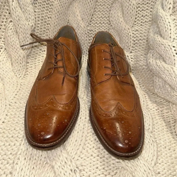 Florsheim Men's Castellano‎ Wingtip Oxford Saddle Tan Leather - Picture 1 of 8
